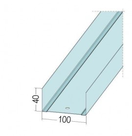 Protektor Galvanised Steel DIN Standard Track Profile 40mm x 100mm x 40mm x 0.6mm 3m 1 Length