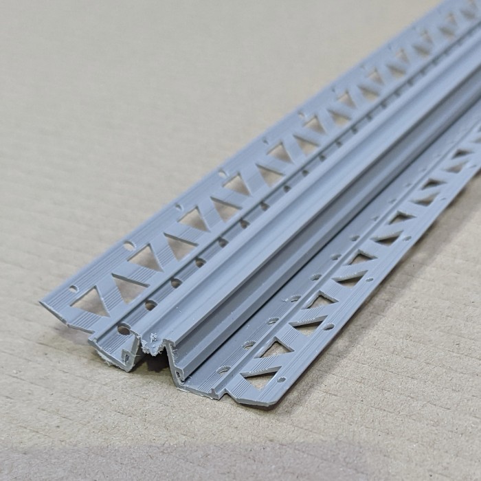 Light Grey 15 - 17mm Render Depth PVC Movement Bead 2.5m 1 Length