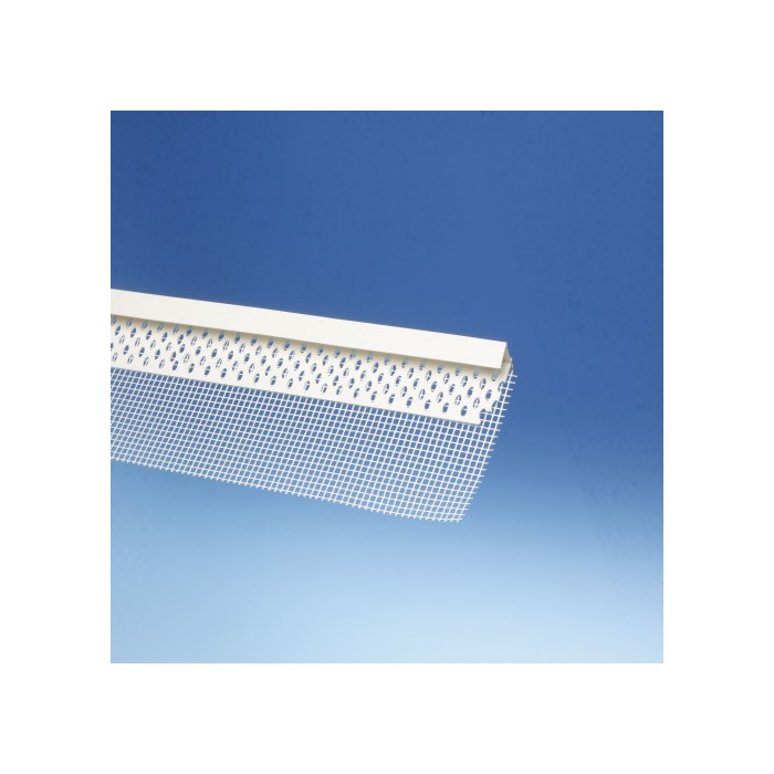 Protektor PVC Edge Profile with Glass Fibre Mesh 15mm x 12.8mm x 40mm x 100mm x 250cm (1 length)