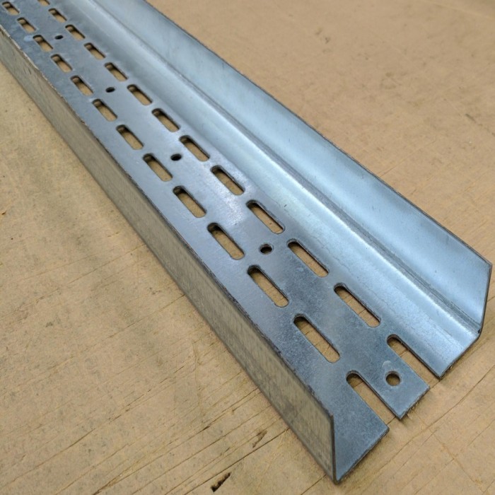 Protektor Galvanised Steel Door Frame Profile Partition Wall 123mm x 40mm x 4m 1 length