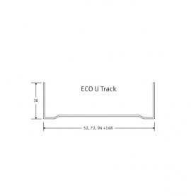 Protektor Galvanised Steel Eco Standard Track Profile 30mm x 148mm x 30mm x 3m