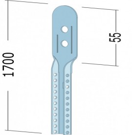 Protektor Galvanised Steel Adjustable Hanger Strip 30cm (box 50)