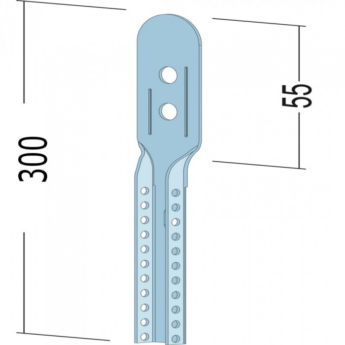 Protektor Galvanised Steel Adjustable Hanger Strip 30cm (box 100)