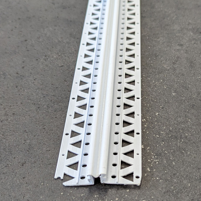 Bright White 10 - 12mm Render Depth PVC Movement Bead 2.5m 1 Length