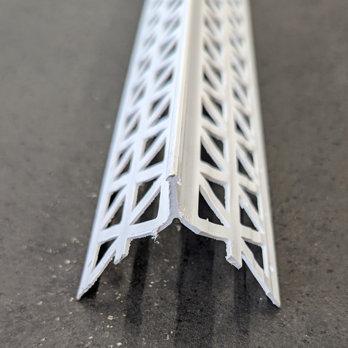 Bright White PVC Corner Bead 13 - 15mm Render Depth 2.5m 1 Length