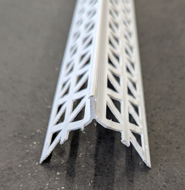Bright White PVC Corner Bead 10 - 12mm Render Depth 2.5m 1 Length