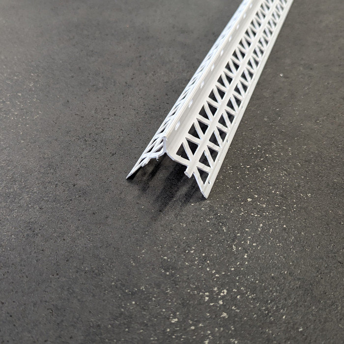 Bright White PVC Corner Bead 10 - 12mm Render Depth 2.5m 1 Length