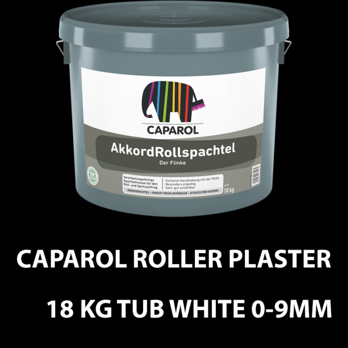 Caparol Roller Plaster 18kg Tub White 0-9mm