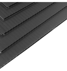 Correx Floor Protection 2mm Black Corrugated Plastic Sheets 1.2m x 2.4m