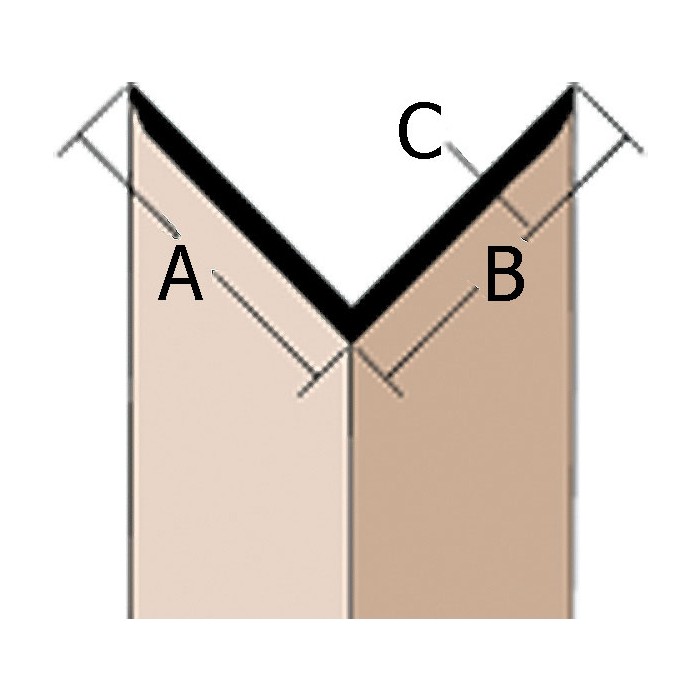 Wemico Black PVC 90 Degree Angle Facade Profile 25mm x 25mm x 2.0mm x 2.5m 1 Length