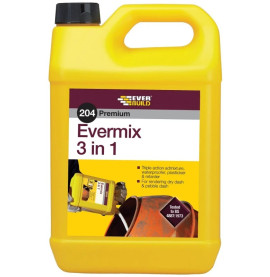 Everbuild 204 Evermix 3 in 1 Waterproofer Plasticiser Retarder 5 Litre