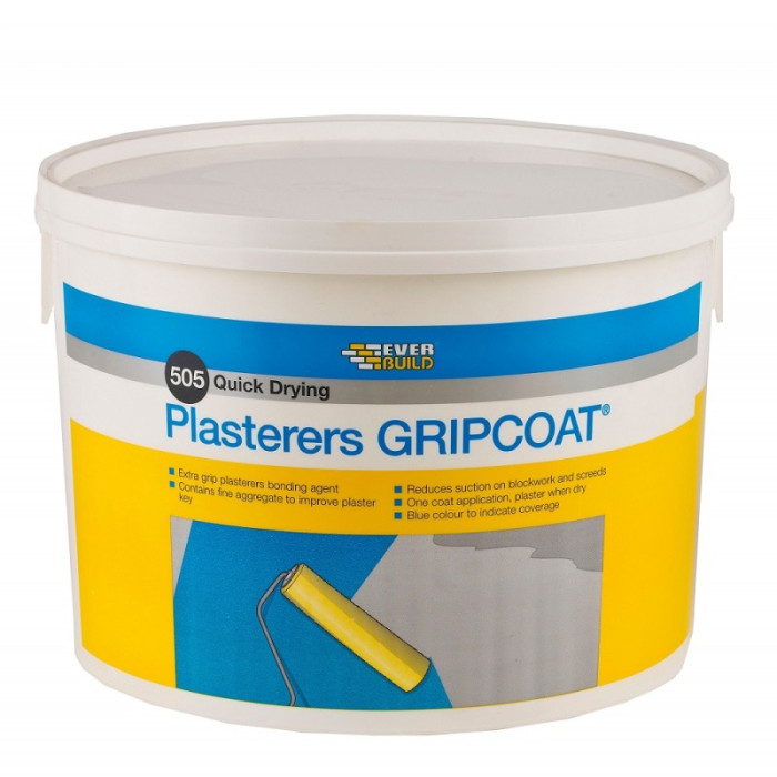 Everbuild 505 Plasterers Gripcoat Grip Key Preperation Coat 10 Litre