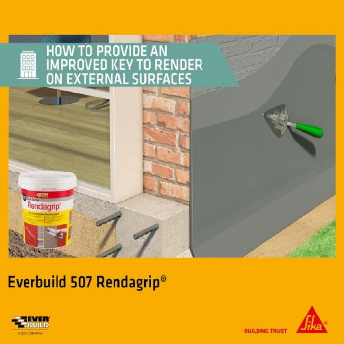 Everbuild 507 Rendagrip Extra Grip Render Paint on Bonding Coating 10 Litre