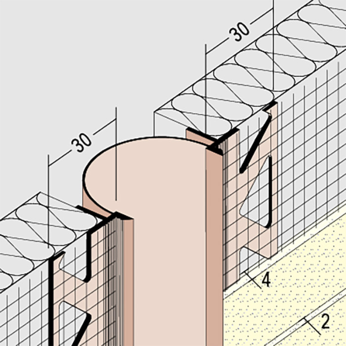 EWI Movement Bead with PVC Middle and Fibre Mesh 6mm Render