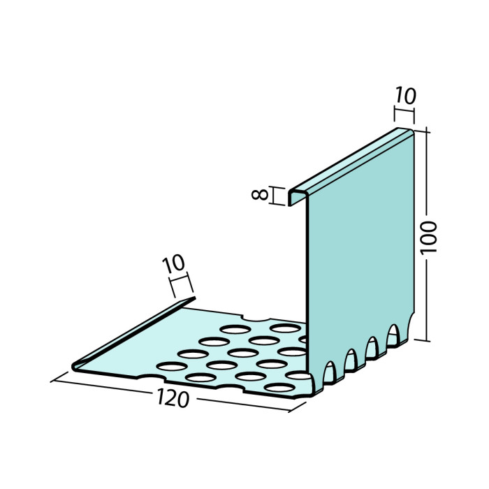 Protektor Edge Stop Profile 100 x 120mm Aluminium