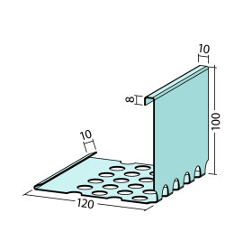 Protektor Edge Stop Profile 100 x 120mm Aluminium