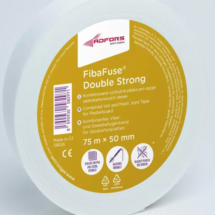 Adfors Fibafuse Double Strong Drywall Tape 50mm x 75m Roll