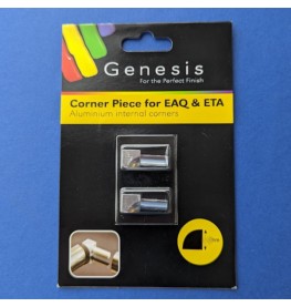 8mm / 10mm / 12mm Genesis Universal Internal Corner Piece for Polished Silver Aluminium Round Trim. EAQ