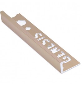 10mm / 12mm Genesis Brushed Copper Aluminium Tile Trim Straight Edge ESA Profile