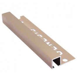 10mm / 12mm Genesis Polished Copper Aluminium Tile Trim Square Edge TDP Profile