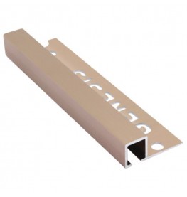 10mm / 12mm Genesis Brushed Copper Aluminium Tile Trim Square Edge TDP Profile
