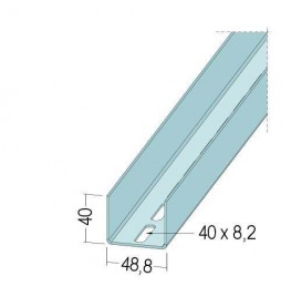 Protektor Galvanised Steel Door Reinforcement Profile 48.8mm x 2mm x 4m