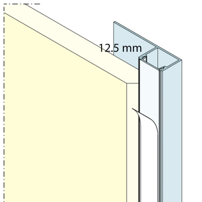 Aluminium LED Stop Profile with Opal White Plastic Cover 2m