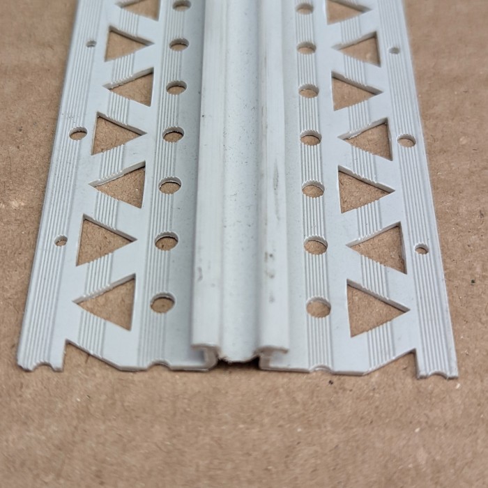 Light Grey 6 - 8mm Render Depth PVC Movement Bead 2.5m 1 Length