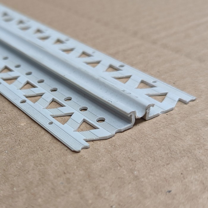 Light Grey 6 - 8mm Render Depth PVC Movement Bead 2.5m 1 Length