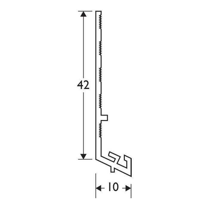 Light Grey 6-12mm Render Depth PVC Drip / Bellcast Bead 2.5m 1 Length