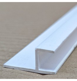 White PVC H Profile For Facade Cladding 10.5mm x 2.5m 1 Length