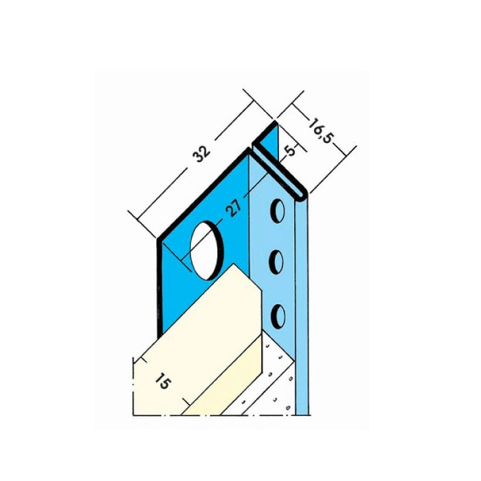 Protektor Galvanised Steel Feature Bead with 5mm Gap 3m 1 Length