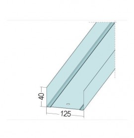 Protektor Galvanised Steel DIN Standard Track Profile 40mm x 150mm x 40mm x 0.6mm 4m 1 Length