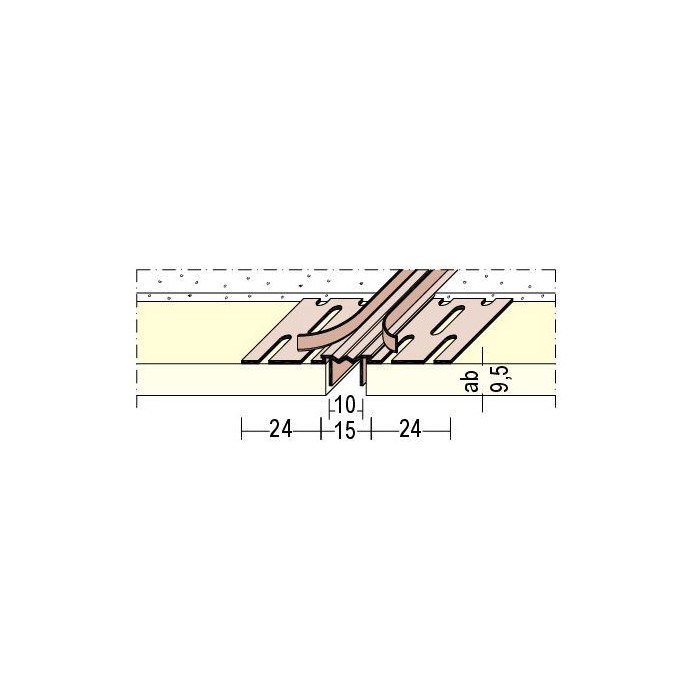 Protektor 2mm PVC Movement Joint Profile 3.05m 1 length