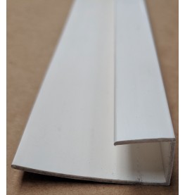 Wemico White PVC Clip on Profile 20mm x 15mm x 10mm x 250 cm 1 length
