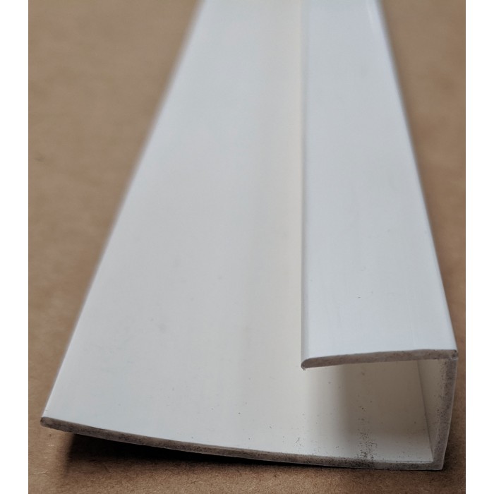 Wemico White PVC Clip on Profile 20mm x 15mm x 10mm x 250 cm 1 length