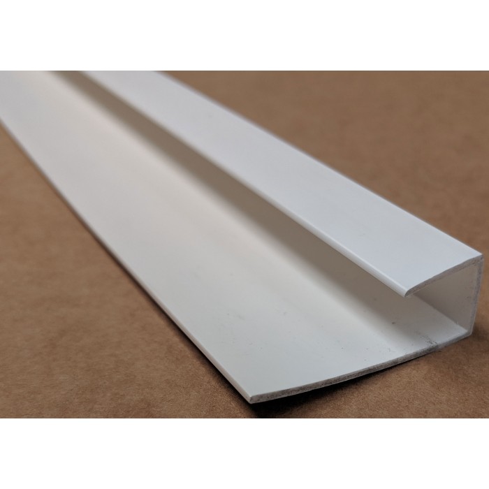 Wemico White PVC Clip on Profile 20mm x 15mm x 10mm x 250 cm 1 length