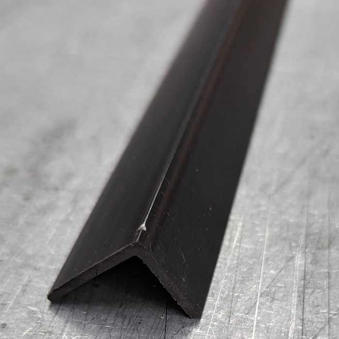Wemico Black PVC 90 Degree Angle Facade Profile 15mm x 20mm x 1.5mm x 2.5m 1 Length