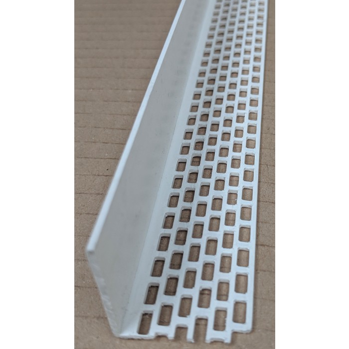 Wemico White PVC Ventilation Angle 30mm x 30mm x 2.5m 1 length