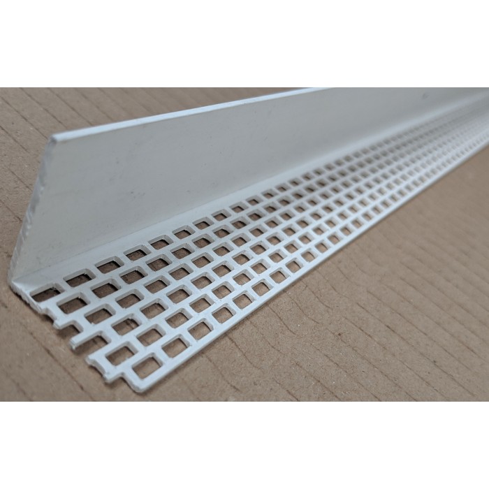 Wemico White PVC Ventilation Angle 30mm x 30mm x 2.5m 1 length