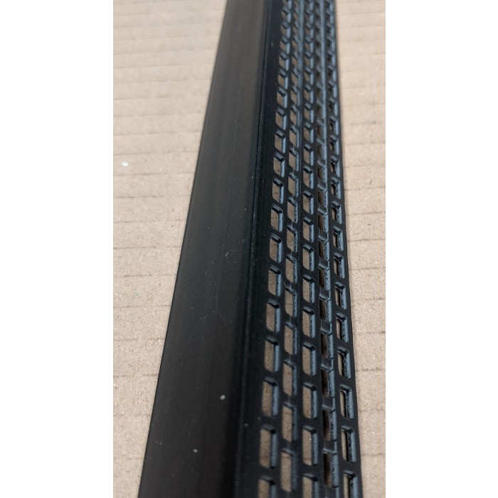 Wemico Black PVC Ventilation Angle 25mm x 25mm x 2.5m 1 Length