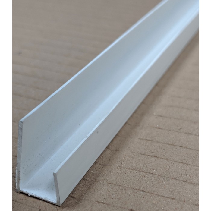 Wemico White PVC Clip on Profile 20mm x 10mm x 9.5mm x 2.5m 1 Length