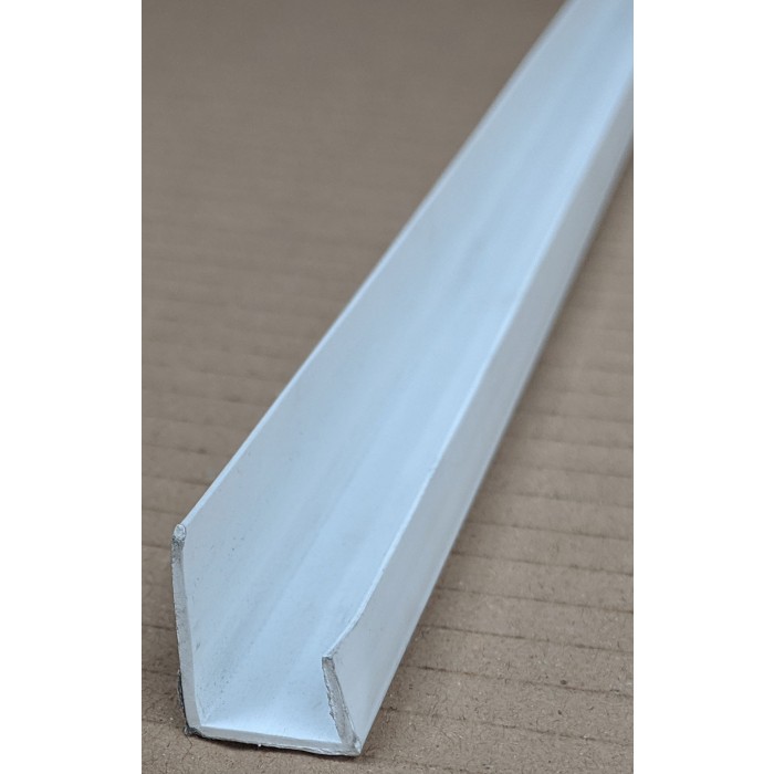 Wemico White PVC Channel Profile 20mm x 10mm x 12.5mm x 2.5m 1 length