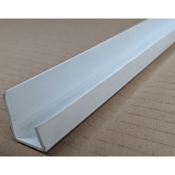 Wemico White PVC Channel Profile 20mm x 10mm x 12.5mm x 2.5m 1 length