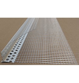 PVC Corner Bead With Glass Fibre Mesh And Extended Arris 14mm Render Depth 2.5m 1 Length