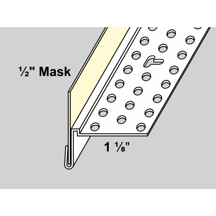 Trim Tex 12.5mm x 27mm PVC Edge Bead with Replaceable Protective Strip 3m 1 Length