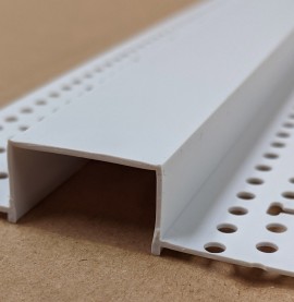 Trim-Tex 12mm x 25mm White PVC Architectural Reveal Bead Profile 3m 1 length AS5310
