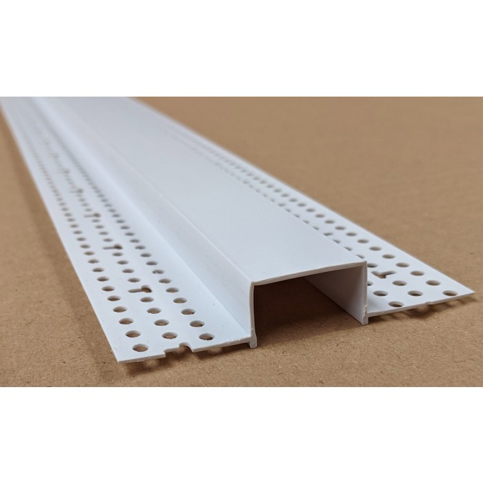 Trim-Tex 12mm x 25mm White PVC Architectural Reveal Bead Profile 3m 1 length AS5310