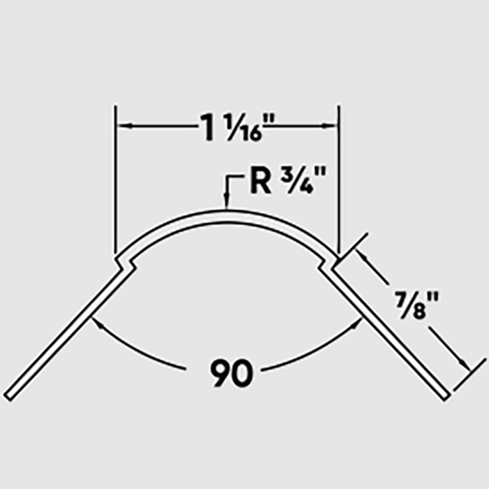 Trim-Tex ¾" / 19mm Bullnose Archway White PVC Corner Bead 3.0m Part 7110