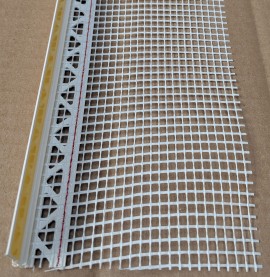 White PVC Self Adhesive Window / Door Frameseal Bead With Mesh 6mm Render Depth 2.6m 1 Length